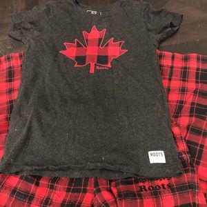Roots flannel pyjamas set